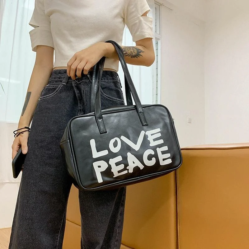 Casual LOVE PEACE Bowling Bag - Glova