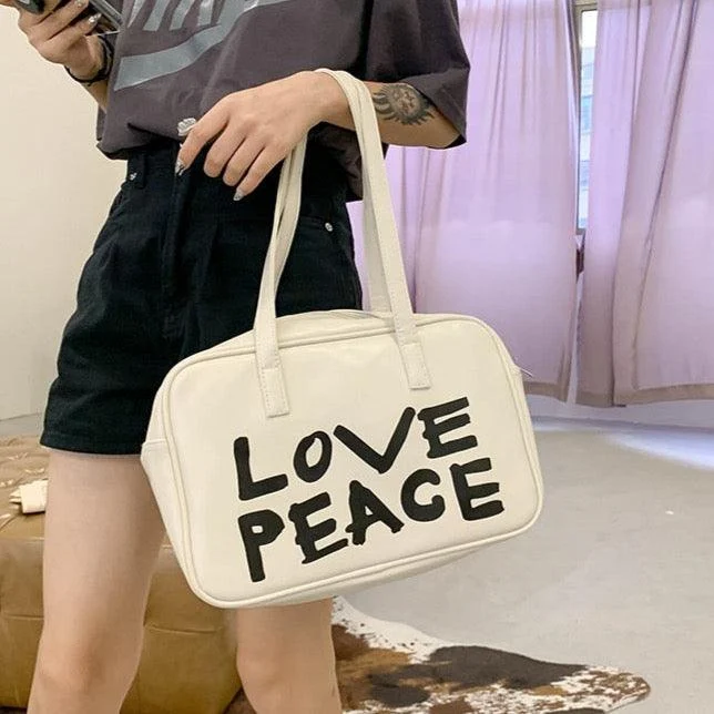 Casual LOVE PEACE Bowling Bag - Glova