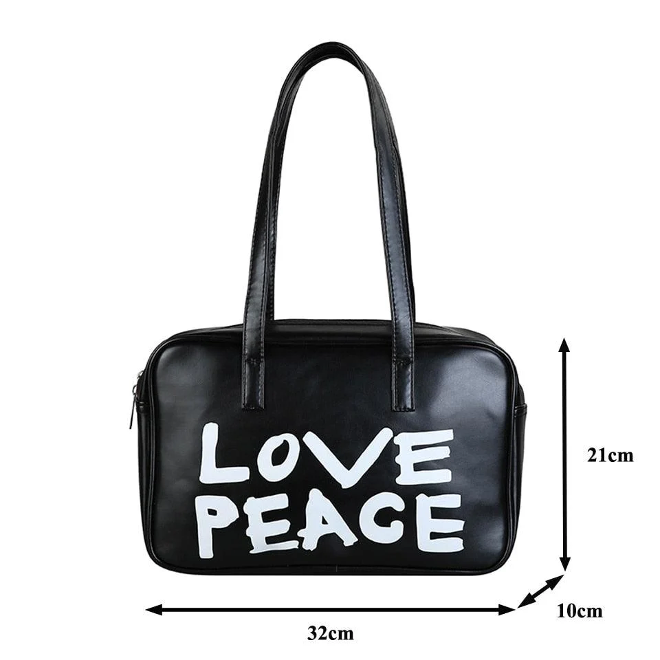 Casual LOVE PEACE Bowling Bag - Glova