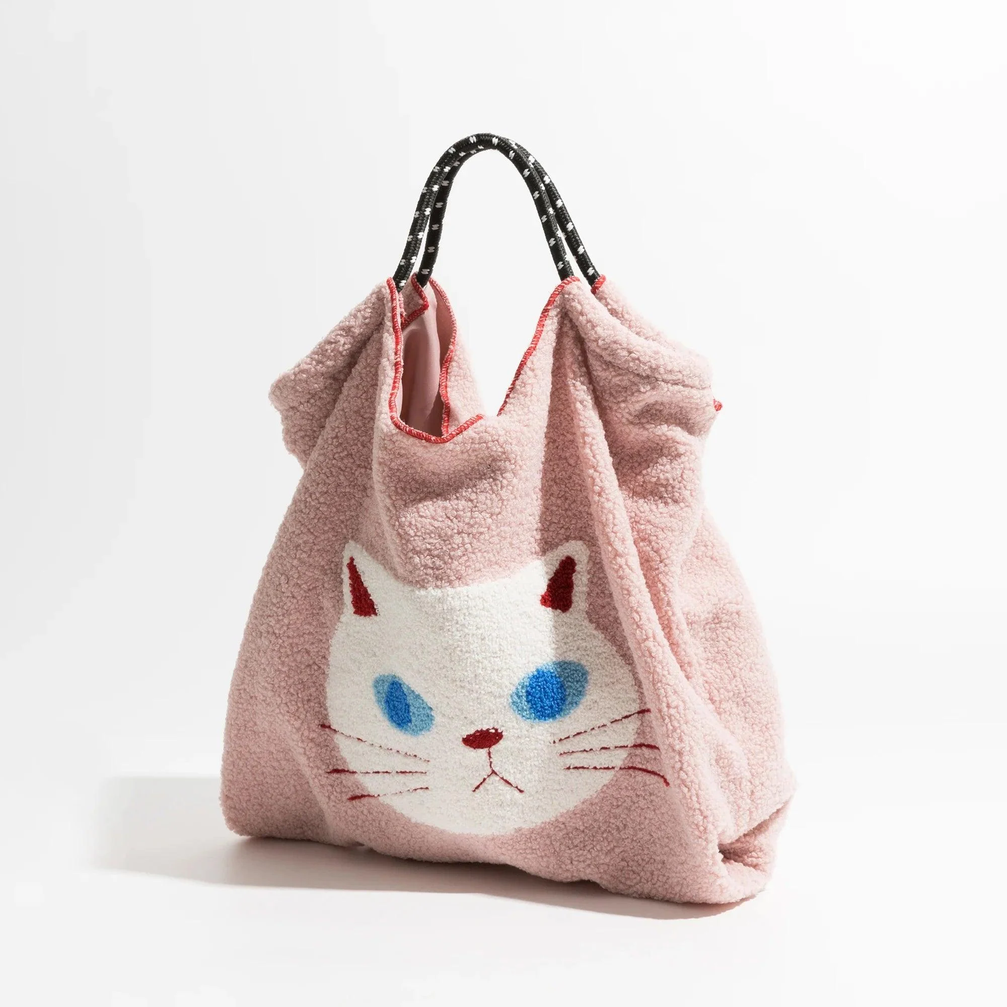 Cat Cartoon Fleece Fur Totes - Glova