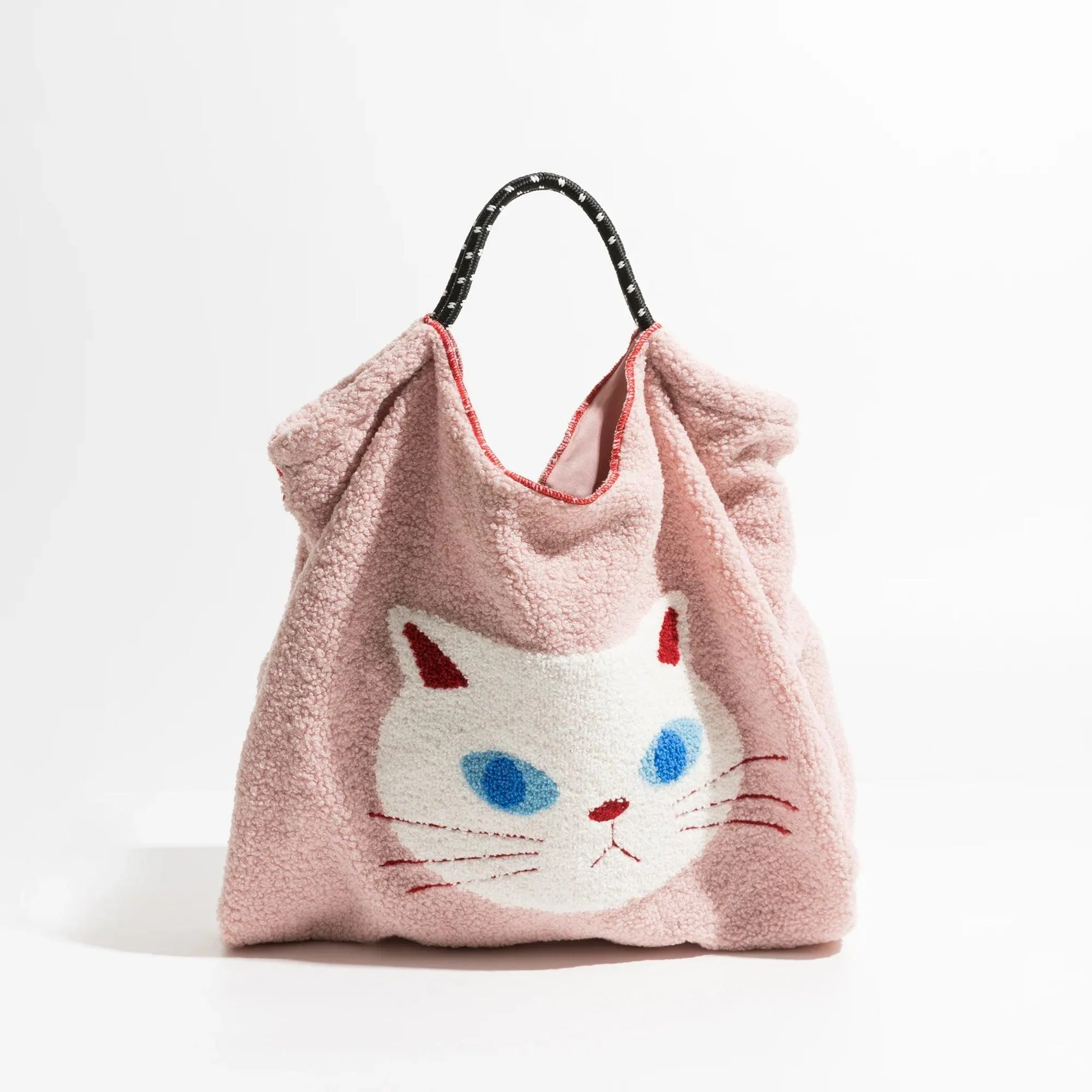 Cat Cartoon Fleece Fur Totes - Glova