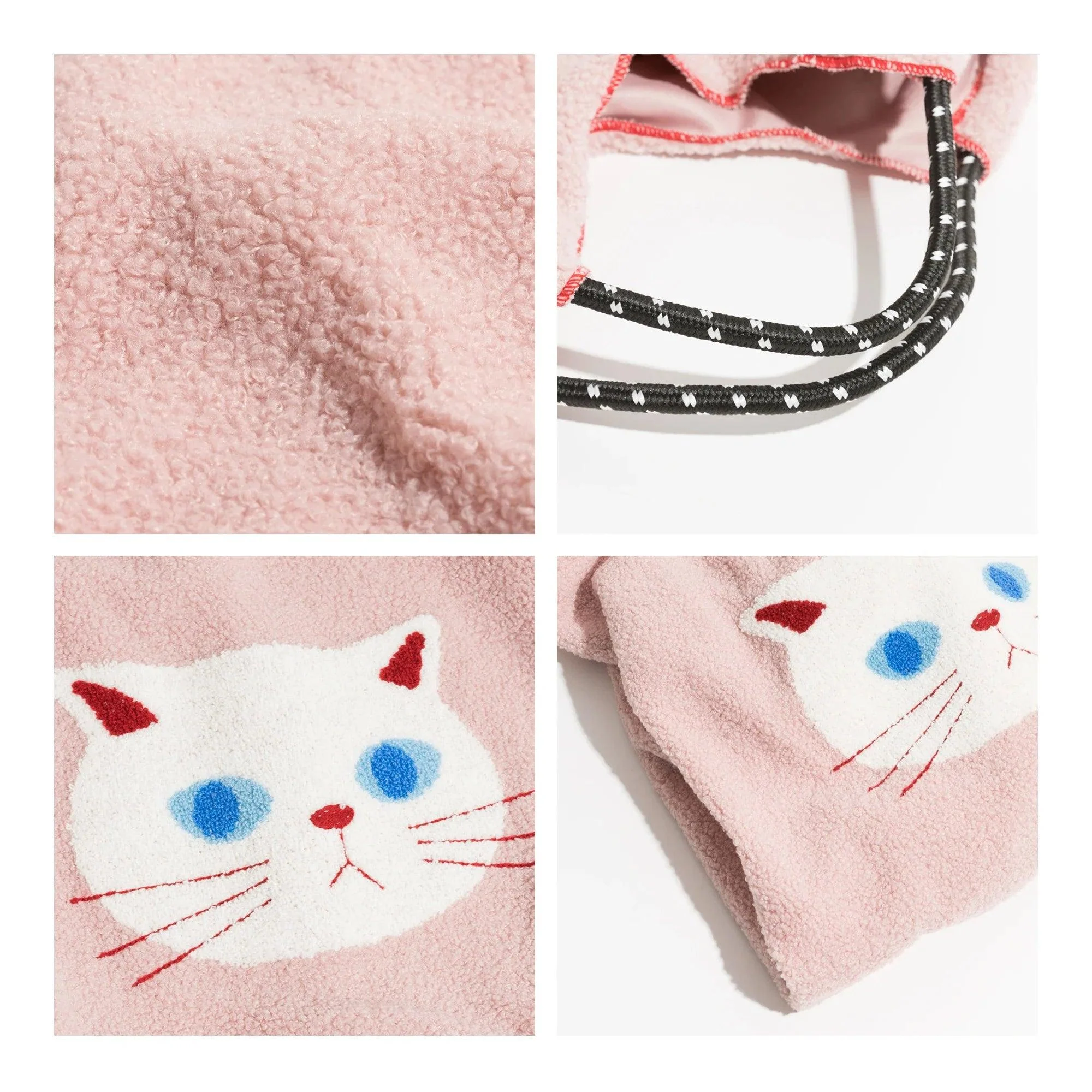 Cat Cartoon Fleece Fur Totes - Glova