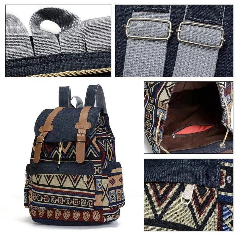 Cecilia Ethnic Design Backpack (4styles) - Glova