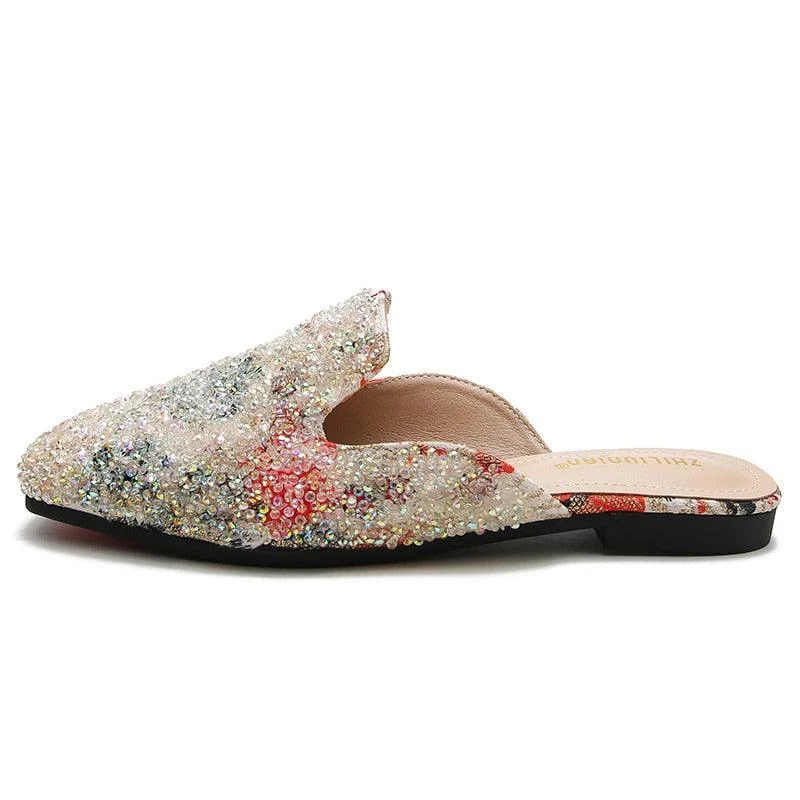 Celeste Coral Reef Sequin Mule Slippers - 2 Colors - Glova