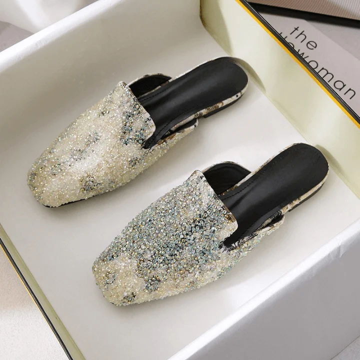 Celeste Coral Reef Sequin Mule Slippers - 2 Colors - Glova