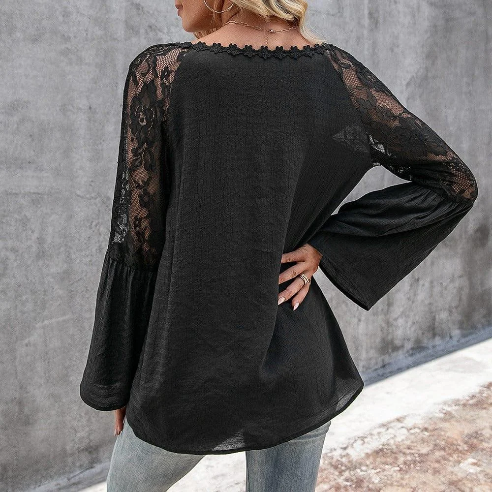 Celeste Lace Long Sleeve Blouse - Glova