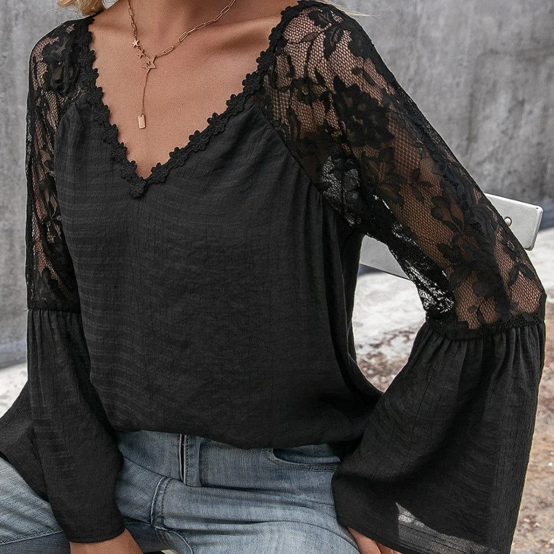 Celeste Lace Long Sleeve Blouse - Glova