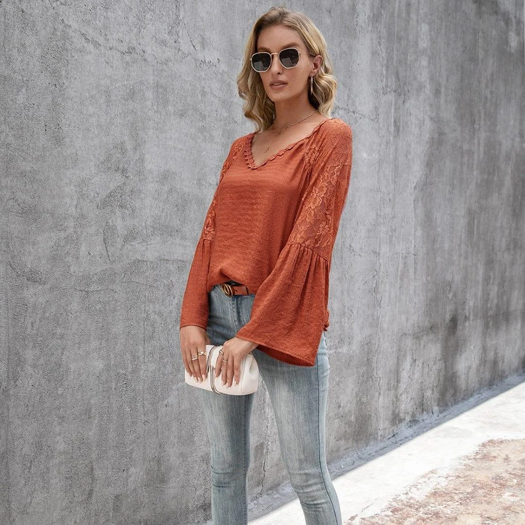 Celeste Lace Long Sleeve Blouse - Glova