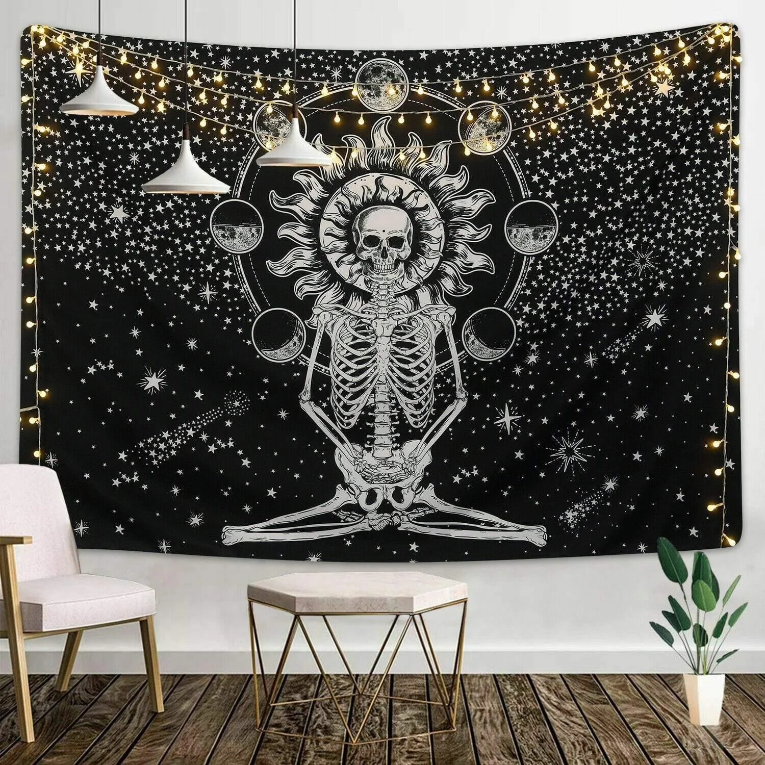 Celestial Skeleton Wall Tapestry - Glova