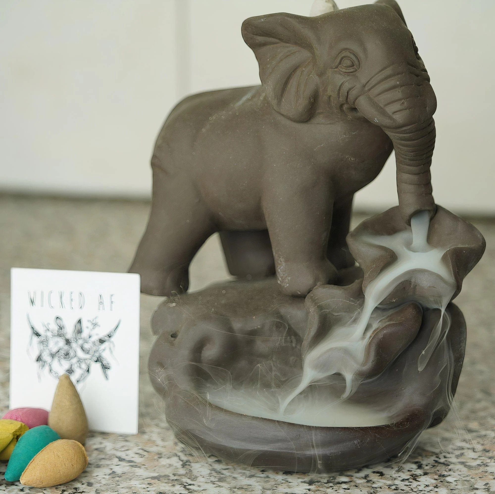 Ceramic Elephant Backflow Incense Burner - Glova