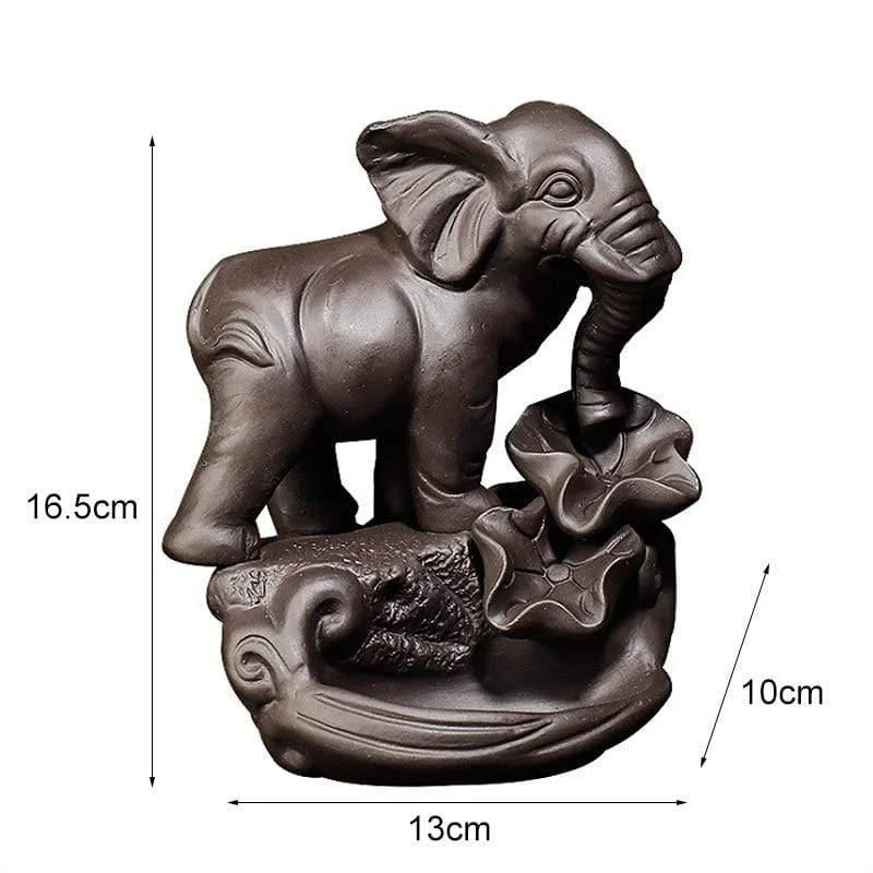 Ceramic Elephant Backflow Incense Burner - Glova