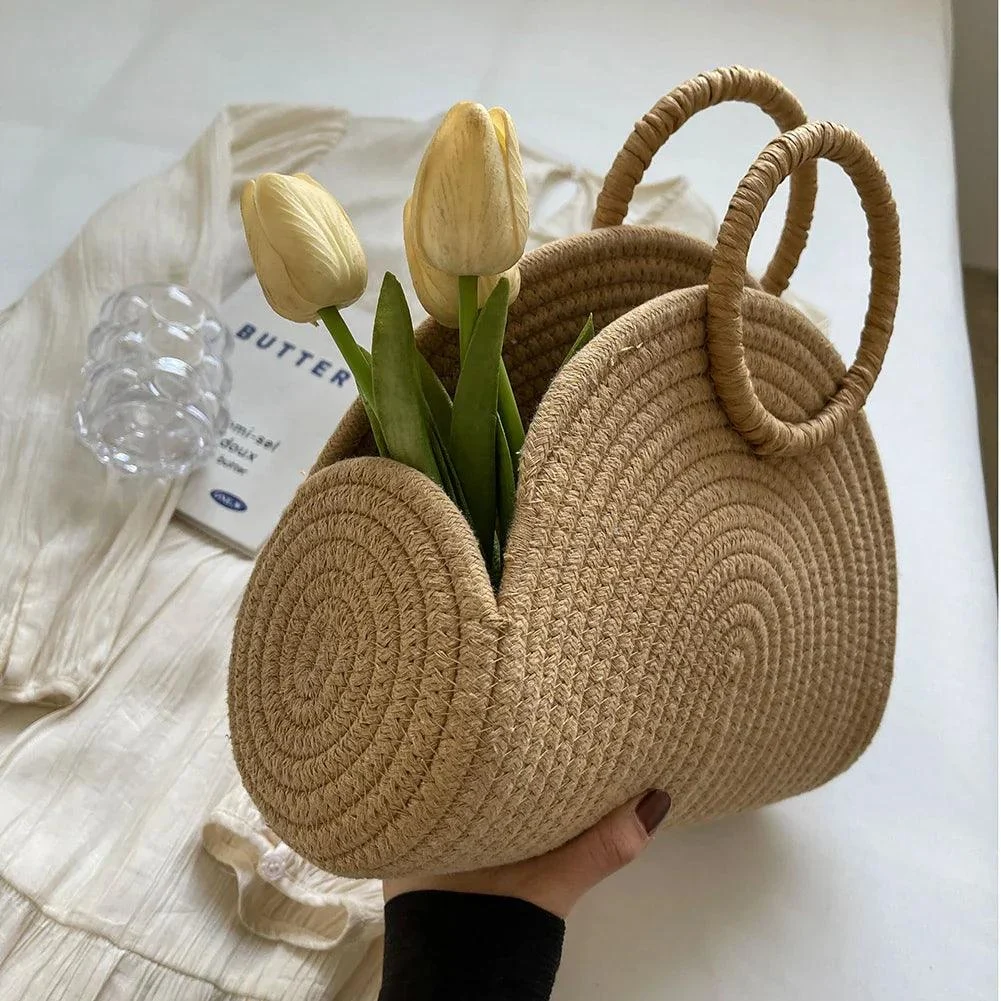 Ceren Woven Half Moon Bag - Glova