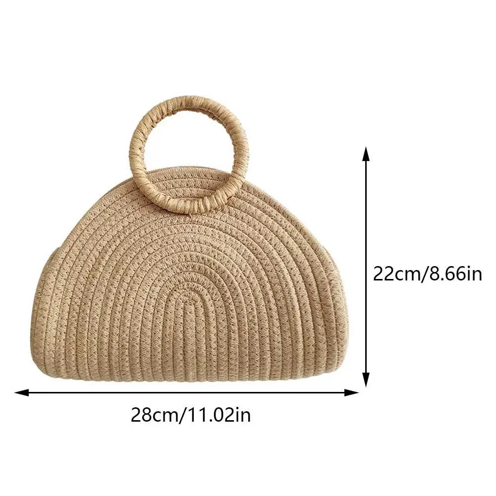 Ceren Woven Half Moon Bag - Glova