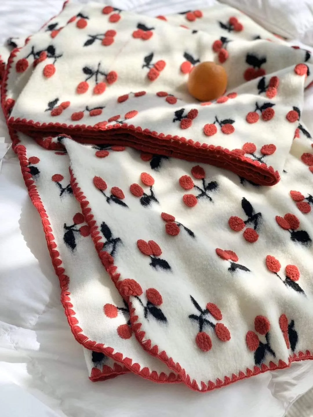 Cherries Throw Blanket - Glova