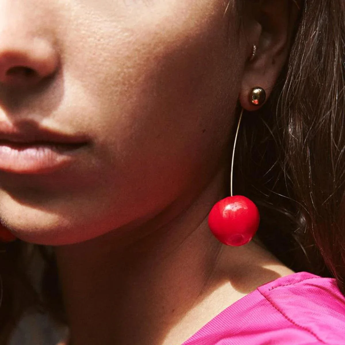 Chic Cherry Drop Earrings - Glova