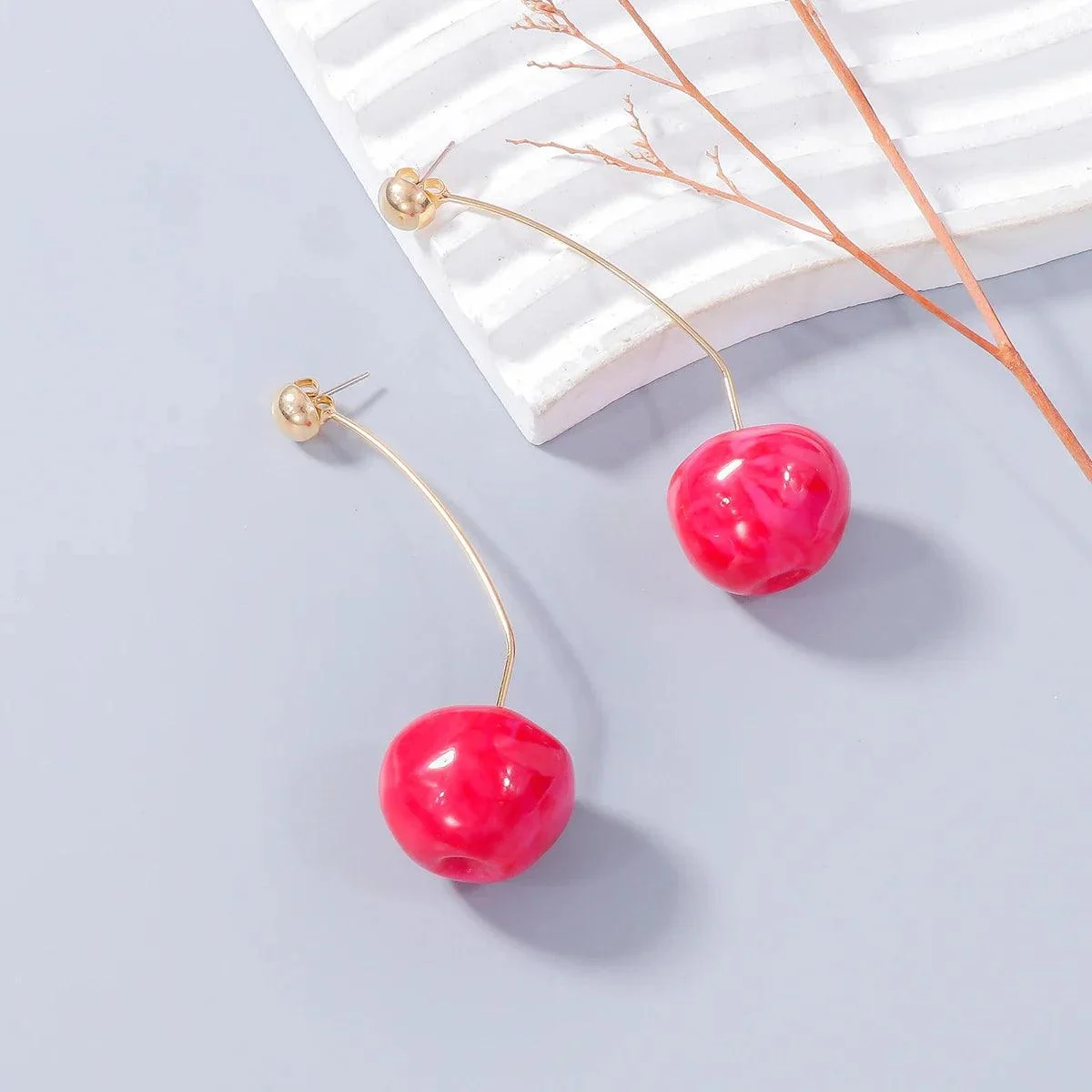 Chic Cherry Drop Earrings - Glova