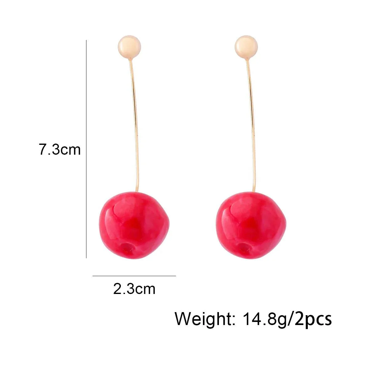 Chic Cherry Drop Earrings - Glova