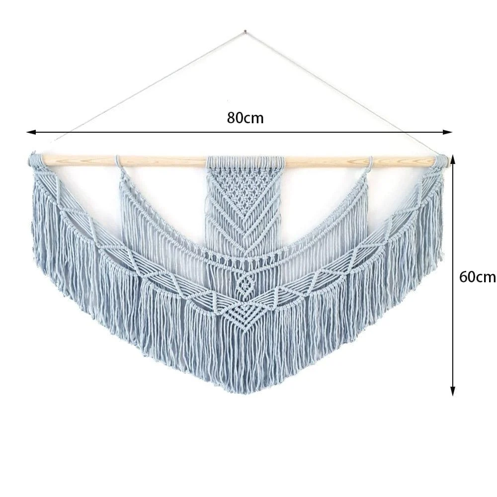 Chic Hand Woven Macrame Wall Hanging - Glova