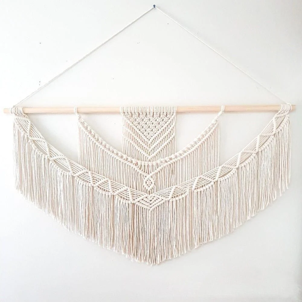 Chic Hand Woven Macrame Wall Hanging - Glova