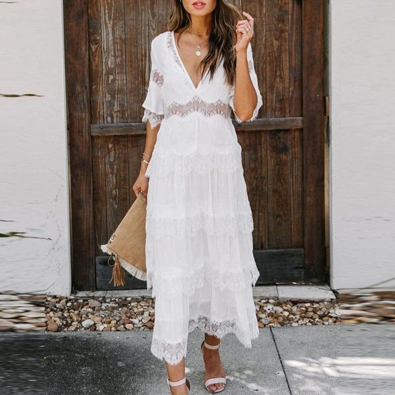 Clarice Boho Maxi Dress - Glova