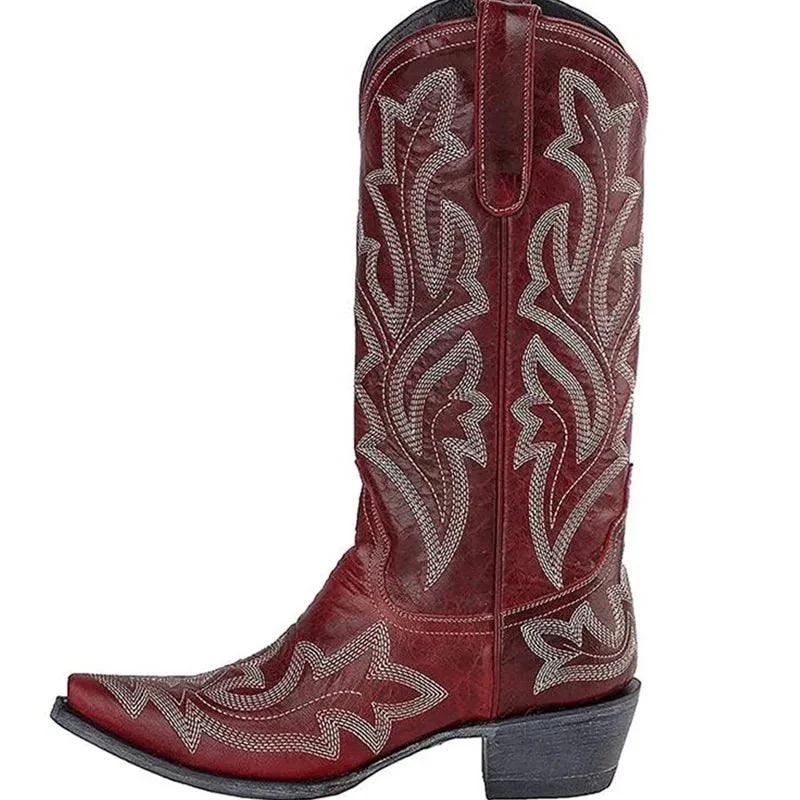 Classic High-Rise Western Cowboy Boots - Glova