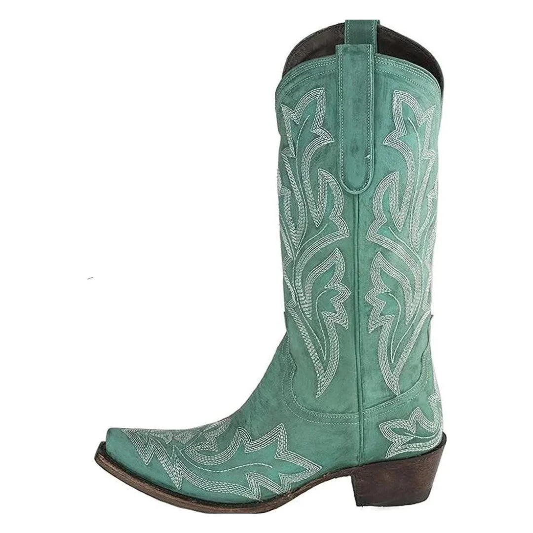 Classic High-Rise Western Cowboy Boots - Glova