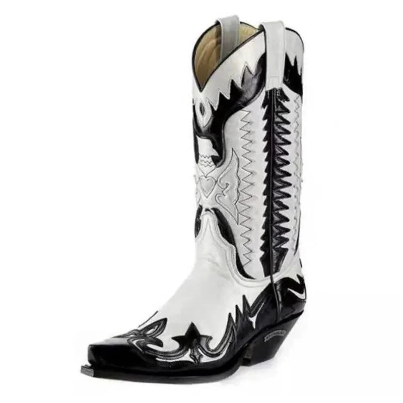 Classic Two-Tone Western Cowboy Boots - Glova