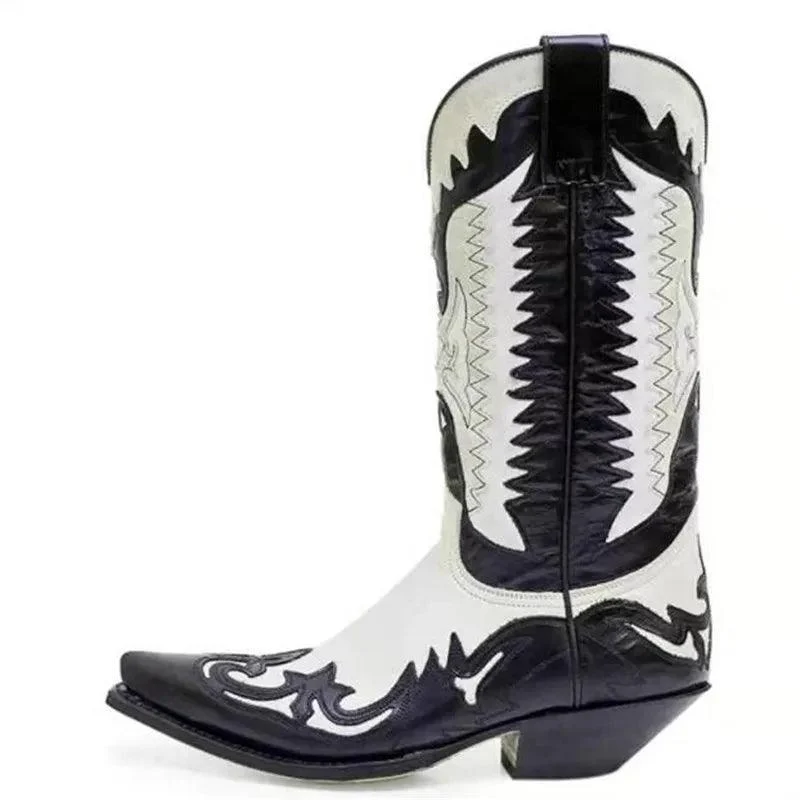 Classic Two-Tone Western Cowboy Boots - Glova