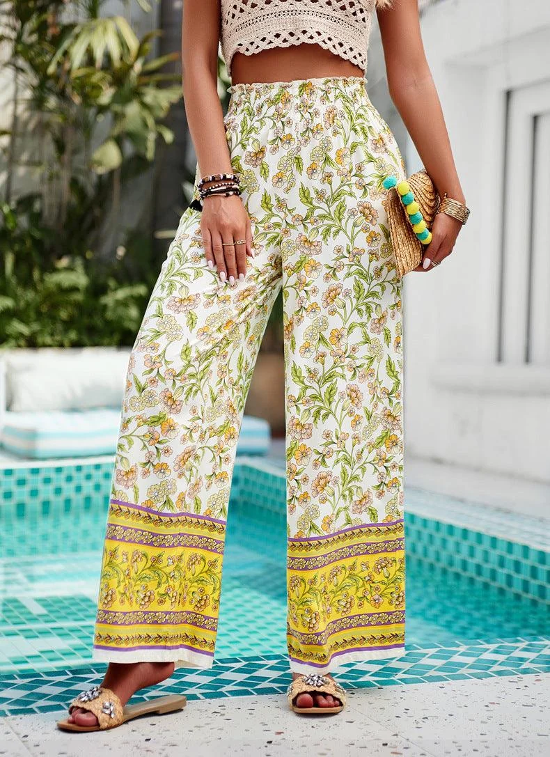 Claudette Floral Palazzo Pants - Glova