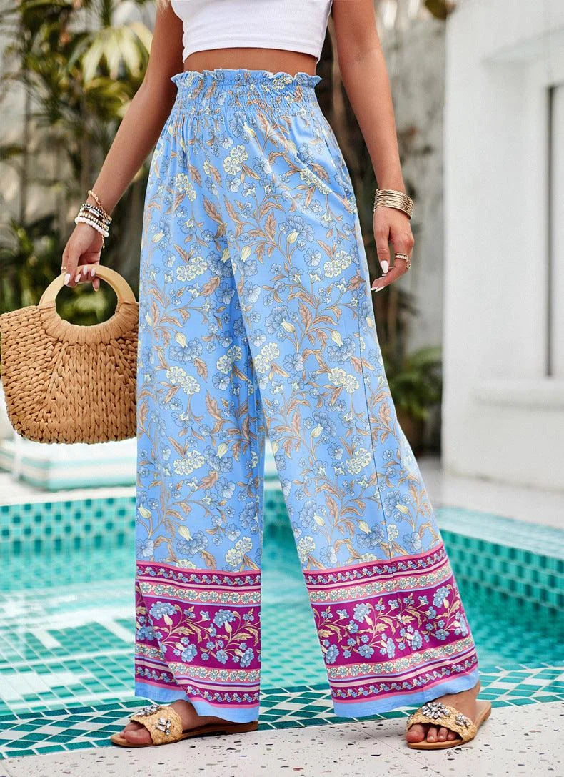 Claudette Floral Palazzo Pants - Glova