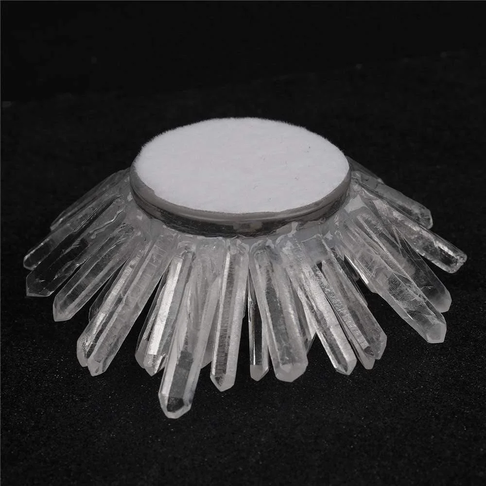 Clear Quartz Lotus-Shaped Incense Holder - Glova