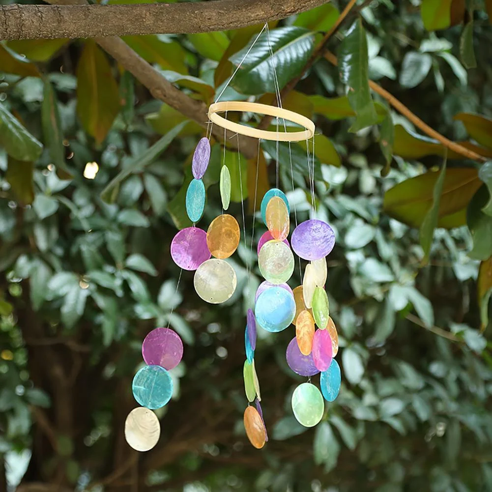 Colorful Capiz Shells Wind Chimes - Glova