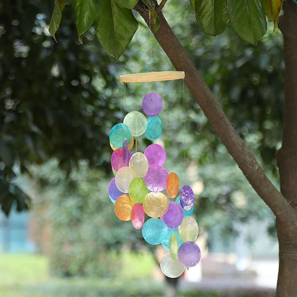 Colorful Capiz Shells Wind Chimes - Glova