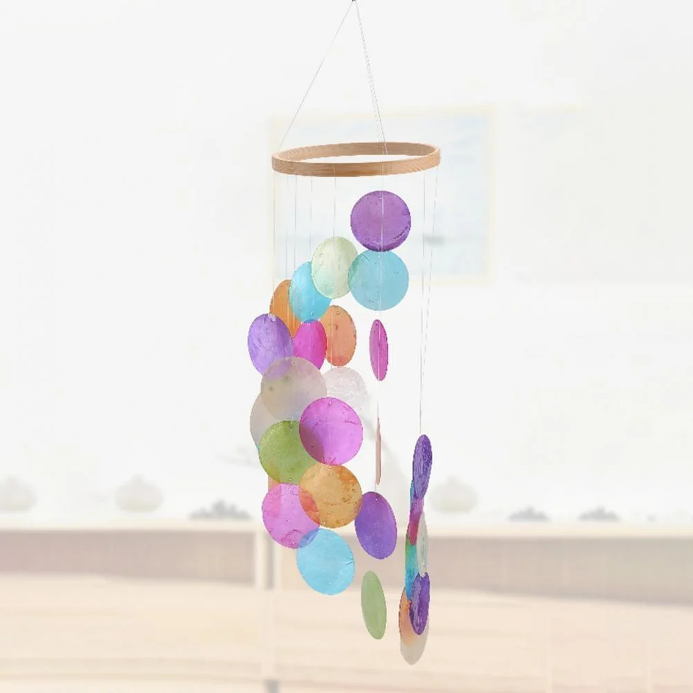 Colorful Capiz Shells Wind Chimes - Glova