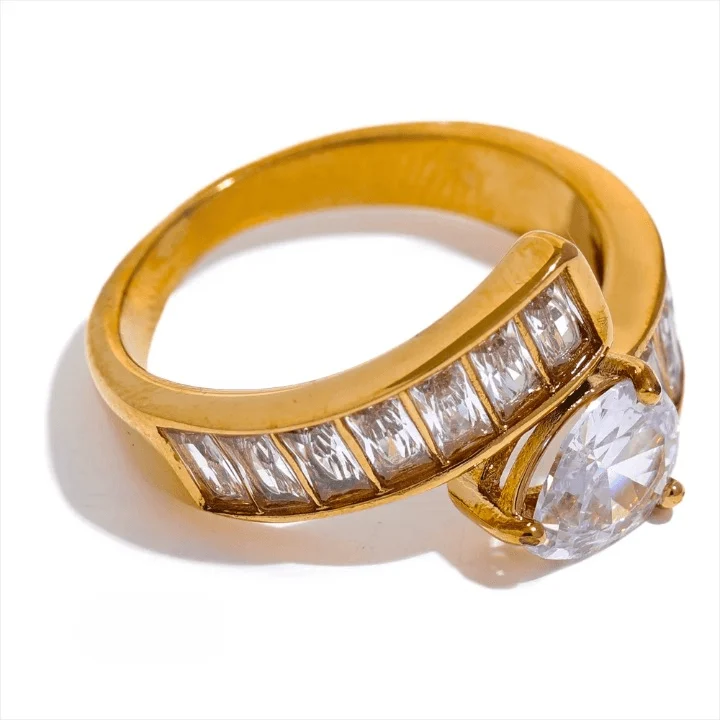 Colorful Cubic Zirconia Wrap Ring - Glova