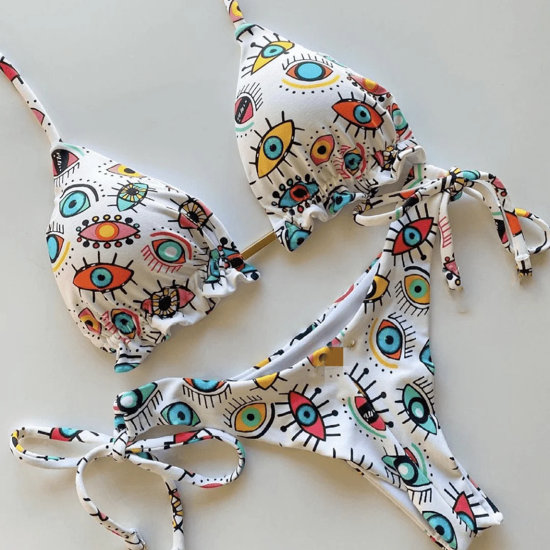 Colorful Evil Eye Bikini Set - Glova