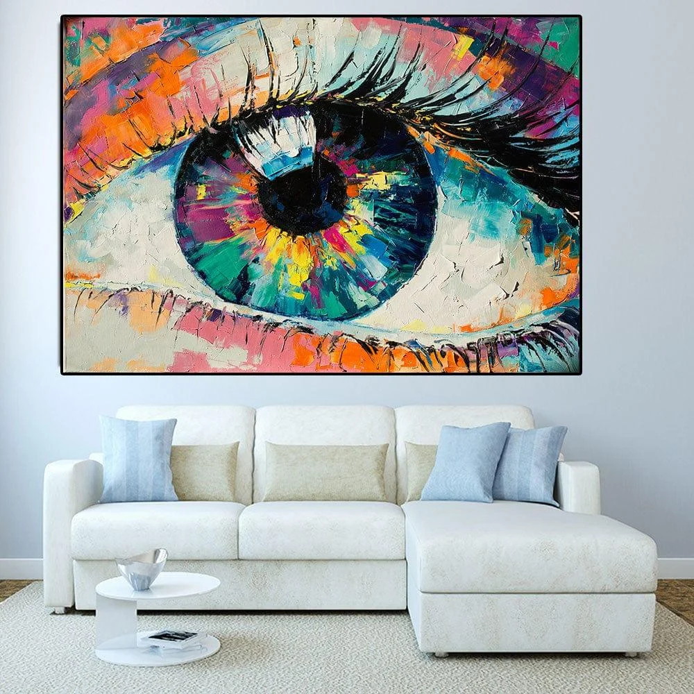 Colorful Eye Canvas Wall Art - Glova