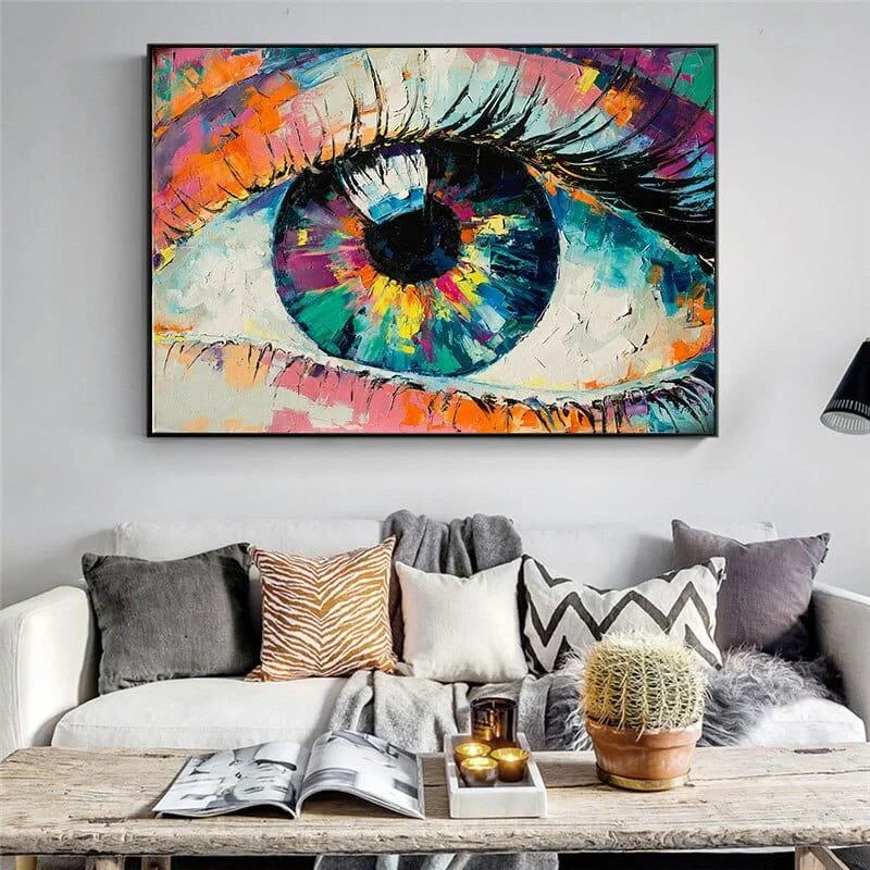 Colorful Eye Canvas Wall Art - Glova