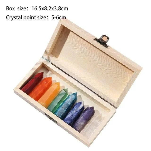 Colorful Natural Crystal Wands Gift Box 8pcs - Glova