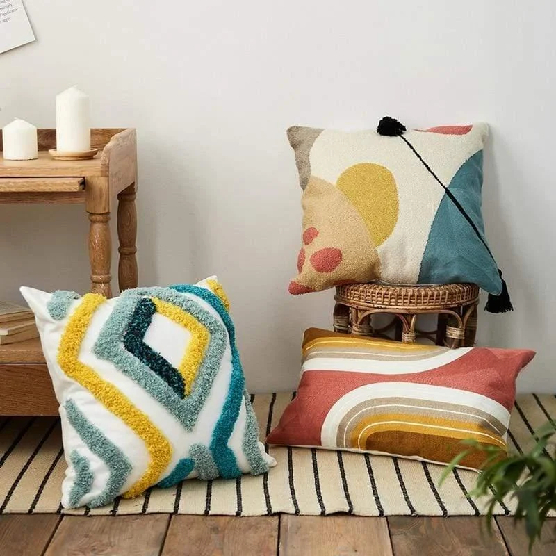 Colorful Tufted Pillow Covers - Glova