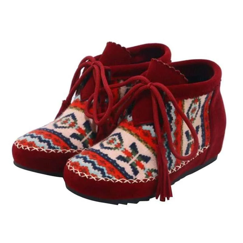 Colorful Vintage Ankle Boots - Glova