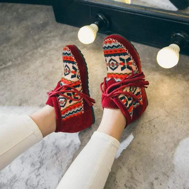 Colorful Vintage Ankle Boots - Glova