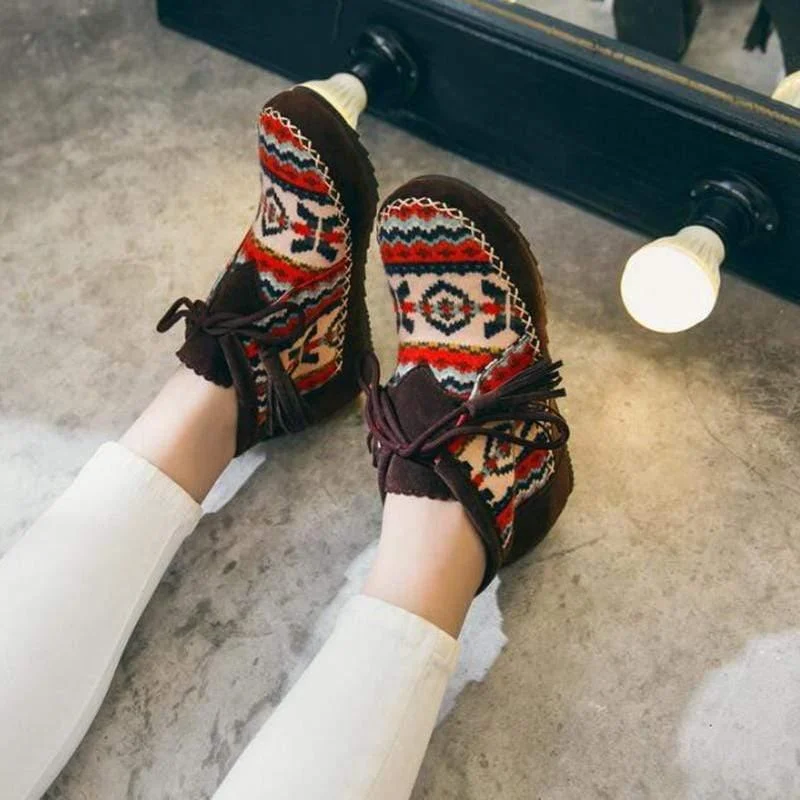 Colorful Vintage Ankle Boots - Glova