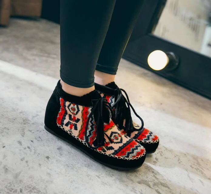 Colorful Vintage Ankle Boots - Glova