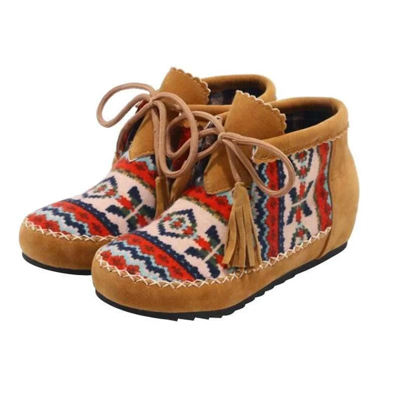 Colorful Vintage Ankle Boots - Glova