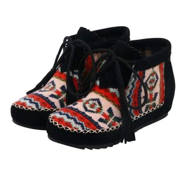 Colorful Vintage Ankle Boots - Glova