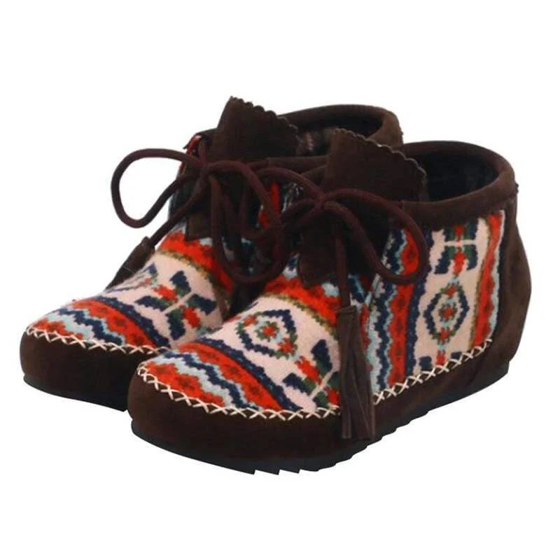 Colorful Vintage Ankle Boots - Glova