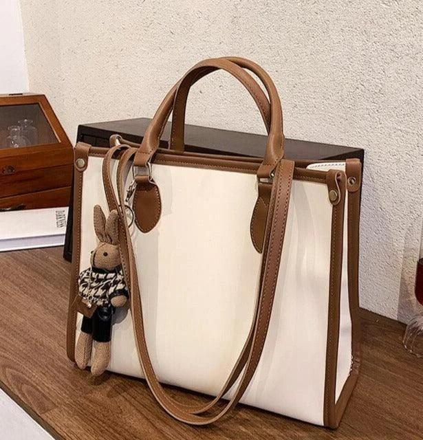 Commuting PU Leather Tassel Shoulder Bag - Glova