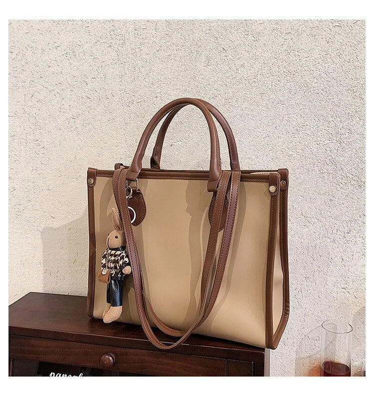 Commuting PU Leather Tassel Shoulder Bag - Glova