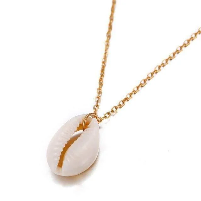 Conch Shell Pendant Necklace - Glova